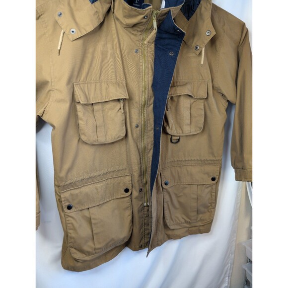 Roundtree & Yorke Outdoors Men's Beige Safari Coat Button Zip Jacket X-Large - Picture 10 of 15